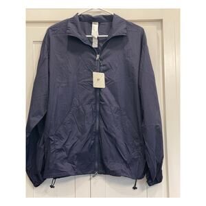 NWT Fabletics Deep Navy Womens oversized Windbreaker SM